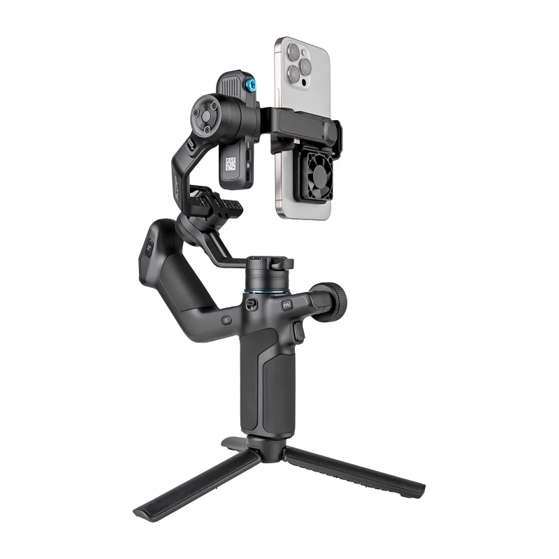 Feiyu Tech Rankinis Stabilizatorius - FeiyuTech Scorp Mini 3, AI Sekimas, 14h Baterijos Gyvavimo Trukmė, Juoda