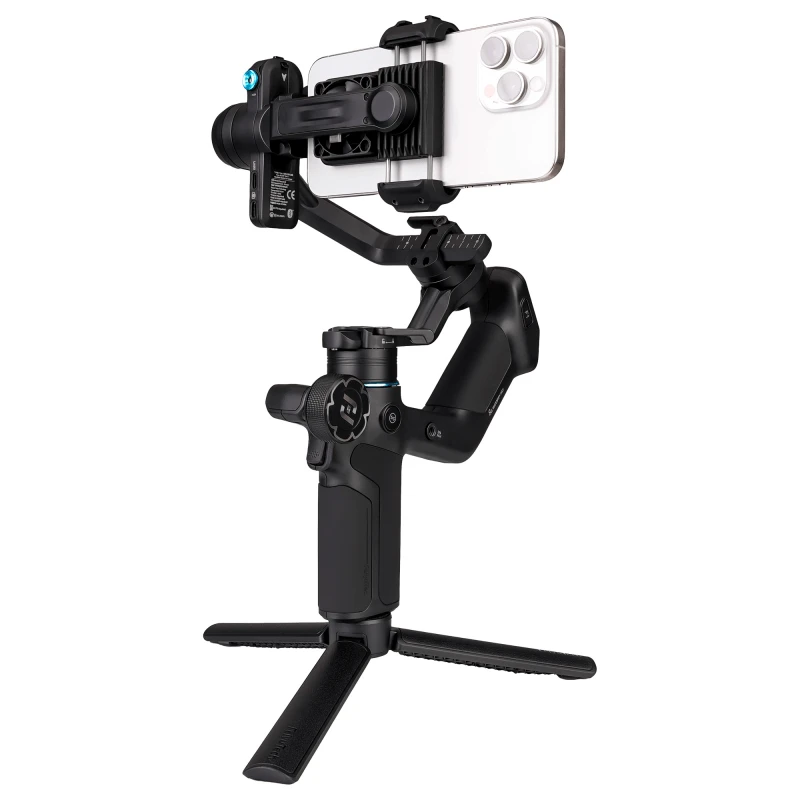 Feiyu Tech Rankinis Stabilizatorius - FeiyuTech Scorp Mini 3, AI Sekimas, 14h Baterijos Gyvavimo Trukmė, Juoda