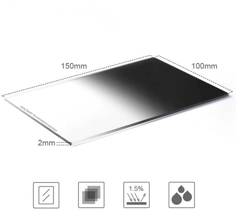 Filtras - K&F Concept ND8 Graduotas Filtras 100x150mm 3-Stotelės