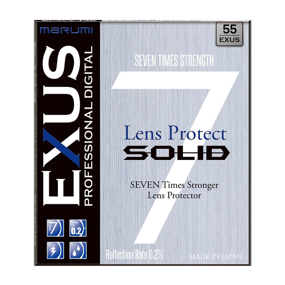 Kameros filtras - Marumi EXUS SOLID 55mm grūdinto stiklo apsauginis filtras