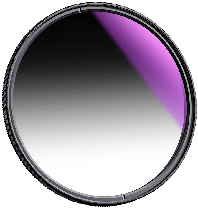 Fotografijos Filtras - K&F Concept ND16 55 mm Graduotas Optinis Stiklo Filtras, Antirefleksinė Danga, Juodas