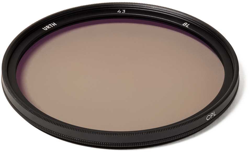Filtras - Urth 43mm Apvalus Poliarizuojantis Objektyvo Filtras, 8 sluoksnių nano danga