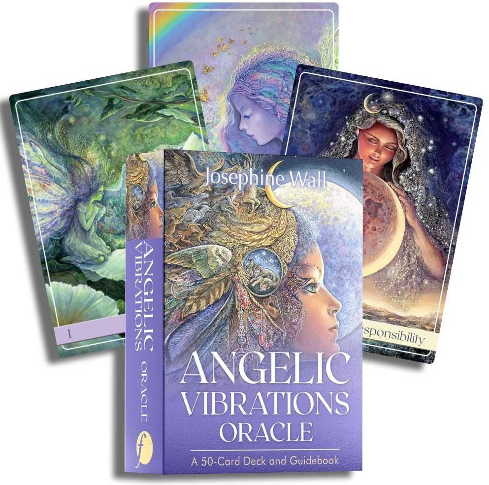 Findhorn Press Orakulo kortų rinkinys - Angelic Vibrations Oracle 50 Kortų Kaladė ir Instrukcijų Knyga