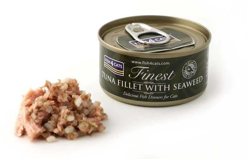 Fish4Dogs Kačių Maistas - FISH4CATS Tunų Filė su Jūros Dumblių 70g