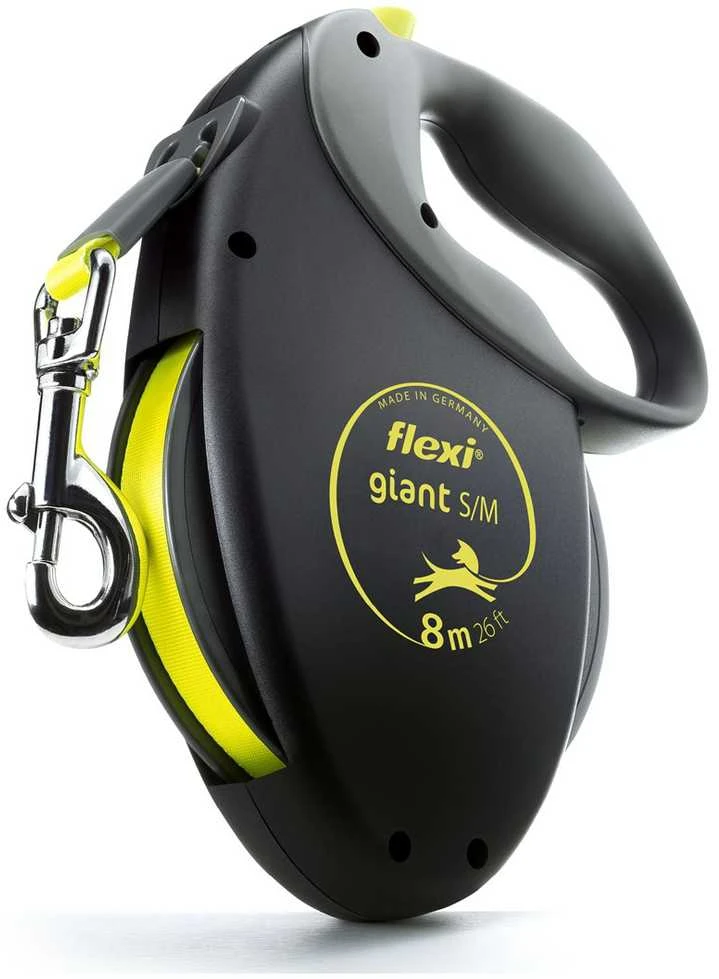 Flexi Giant Automatinis juostinis pavadėlis, 8 m / šunims iki 25kg / spalva: juoda ir pilka