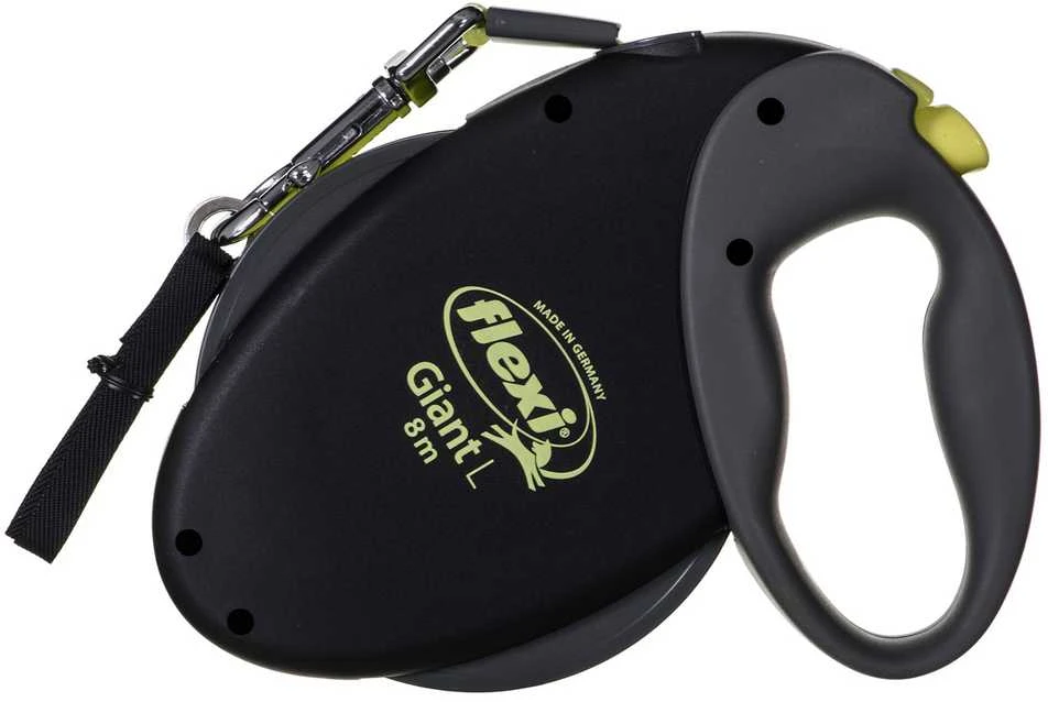 Flexi Giant Automatinis juostinis pavadėlis, 8 m / šunims iki 50kg / spalva: juoda ir pilka