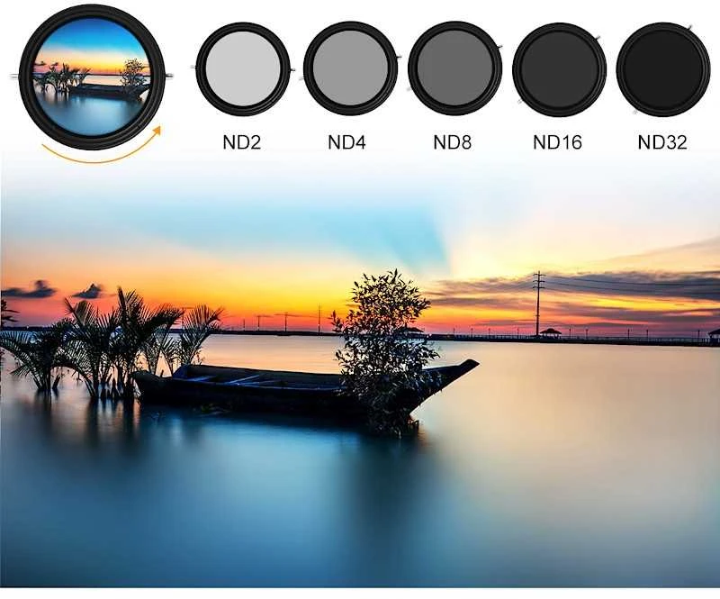 Fotografijos filtras - K&F Concept Nano-X 72mm 2-in-1 CPL + Kintamas ND2-ND32