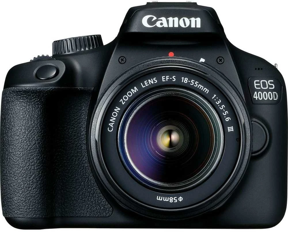 Canon EOS 4000D 18-55 III EU26 SLR Camera Kit, Megapixel 18 MP, Image stabilizer, ISO 12800, Ekranas diagonal 2.7 ", Wi-Fi, Video recording, APS-C, Juodas