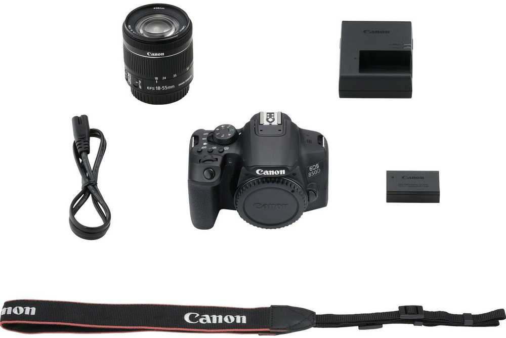 Canon EOS 850D SLR fotoaparato komplektas 24,1 MP CMOS 6000 x 4000 pikseliai Juoda