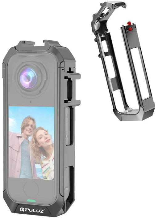 „Puluz“ metalinis apsauginis dėklas, skirtas „Insta 360 X4 Air“ (pilkas)