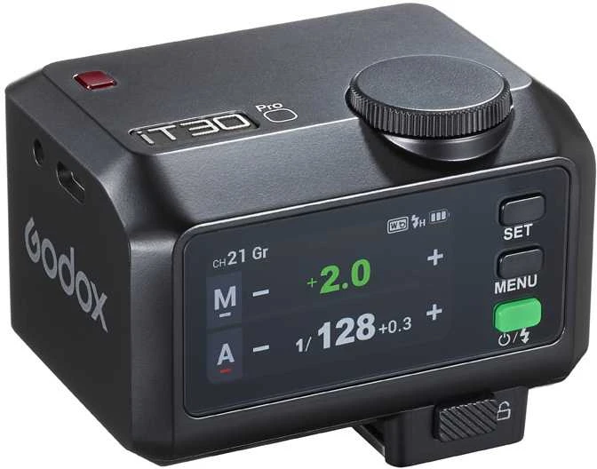 Fotoaparato Blykstė - Godox iT30Pro N TTL Blykstė, Skirta Nikon, HSS 1/8 000 S, 7,4 V/900 mAh, USB-C, 560 Blyksnių