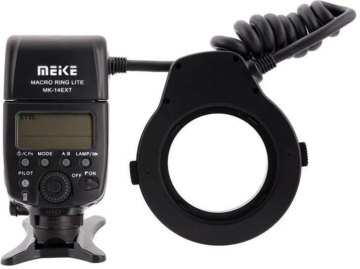 TTL makro LED blykstė, skirta „Canon“ / „Meike Mk-14ext-c“