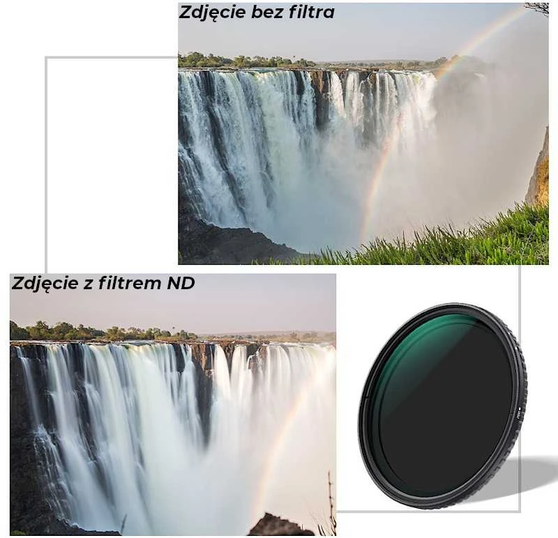 Fotografijos filtras - K&F Concept Fader Nano-X ND8-ND128 82mm Reguliuojamas ND Filtras