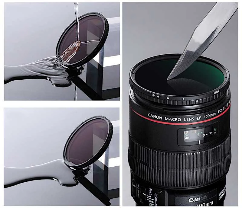 Fotografijos filtras - K&F Concept Fader Nano-X ND8-ND128 82mm Reguliuojamas ND Filtras