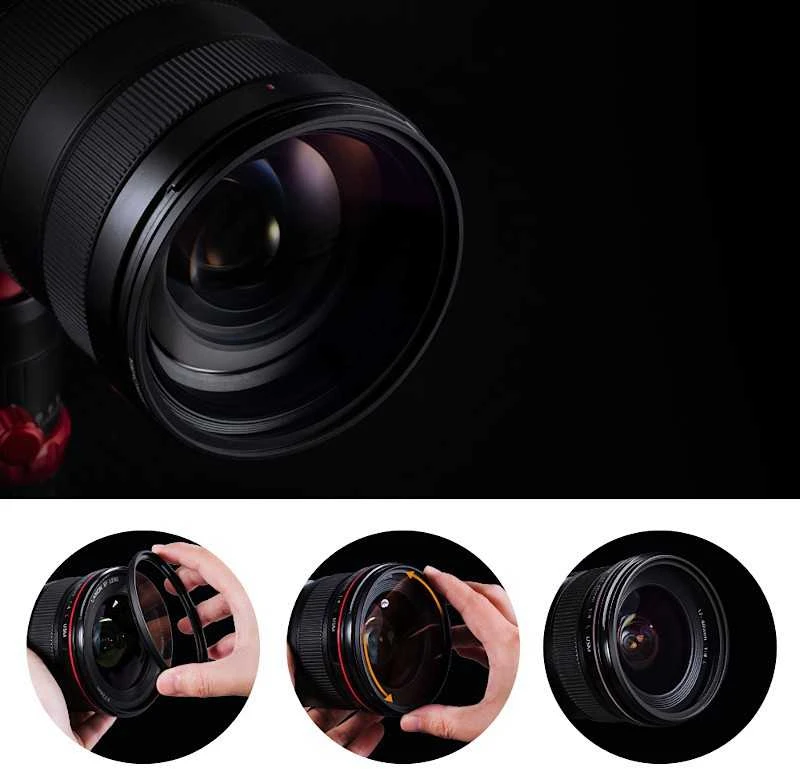 Fotografijos filtras - K&F Concept Nano-C MCUV 58mm Optinis Stiklas 18 Sluoksnių