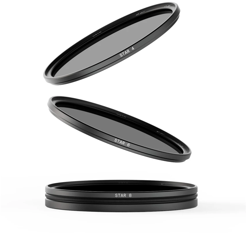 Fotoaparato filtras - Urth 77 mm magnetinių žvaigždžių filtrų rinkinys „Plus+“ su 4, 6 ir 8 taškais