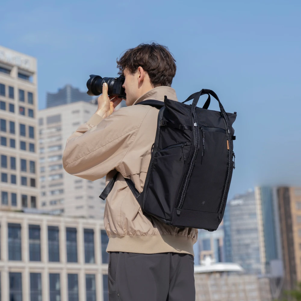 Fotoaparato krepšys - PGYTECH OneGo Roamer 18L, Nuimamas įdėklas, Dvigubas nešimas, Matinė juoda