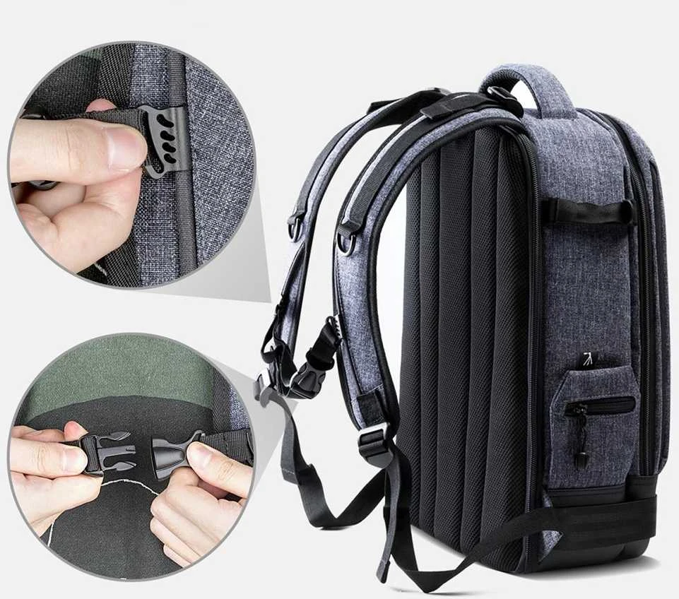 Fotoaparato Kuprinė - K&F Concept KF13.044 18L su Nešiojamo Kompiuterio Skyriumi ir Stovo Laikikliu