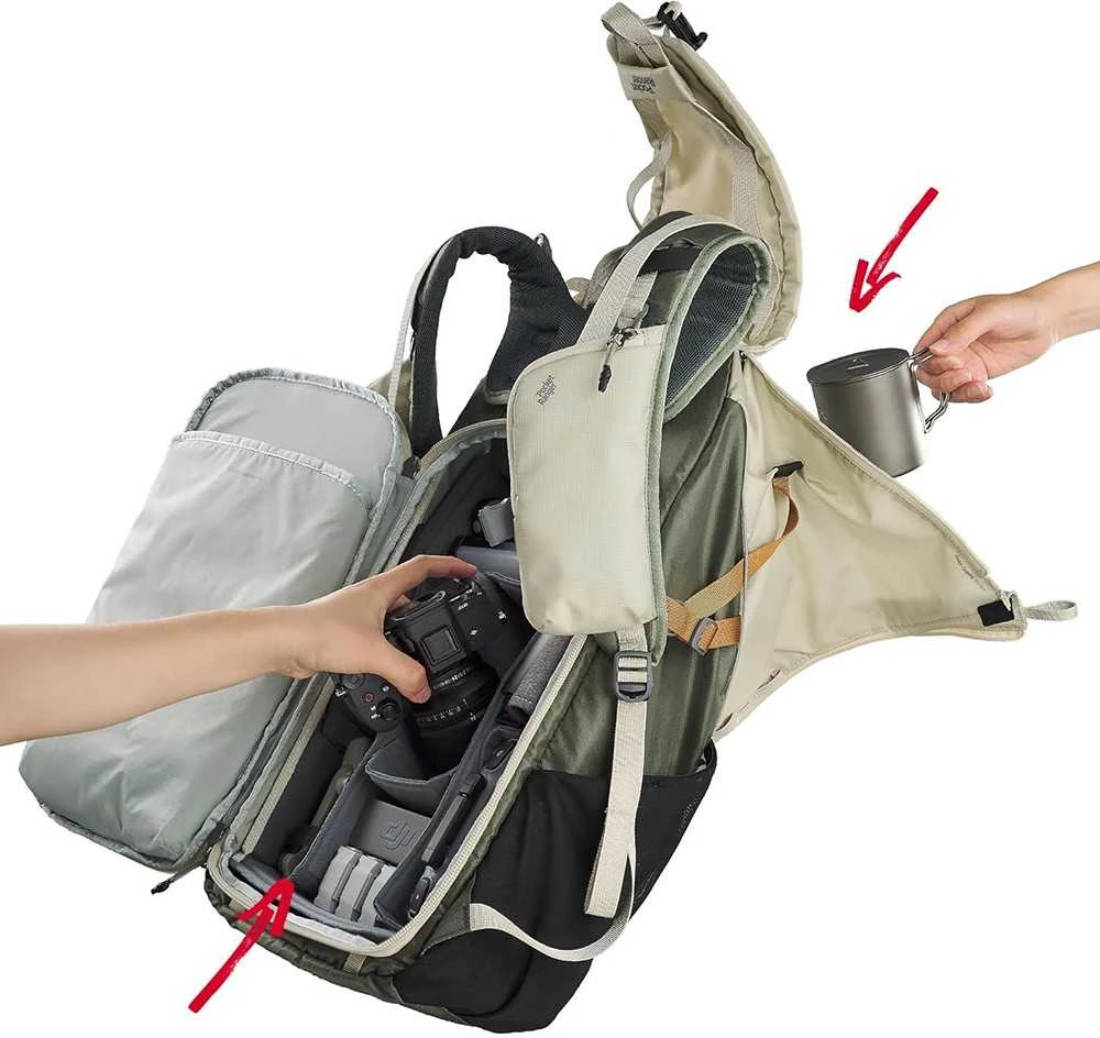 Fotoaparato Kuprinė - VSGO V-PR02 Ranger 25L su Skyreliais, Nešiojamo Kompiuterio Skyriumi