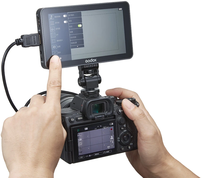Fotoaparato monitorius - Godox GM6S Pro 4K Ultra Bright Monitorius Kit 2