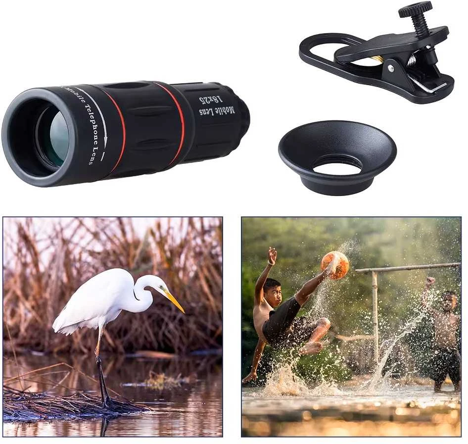 Fotoaparato Objektyvas - Apexel APL-T18XZJ 18x Telefoto Objektyvas išmaniesiems telefonams su trikojų