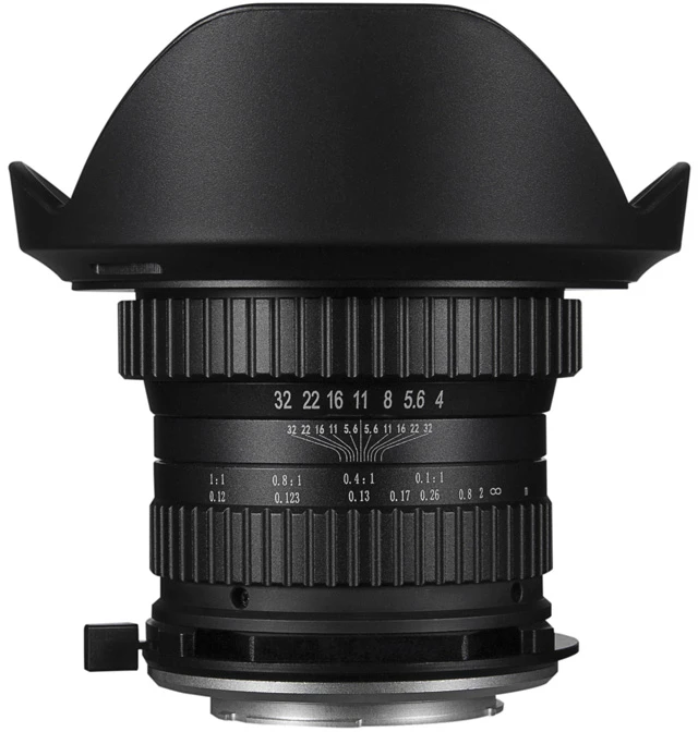 Laowa objektyvas 15 mm f / 4 makro, skirtas Sony E