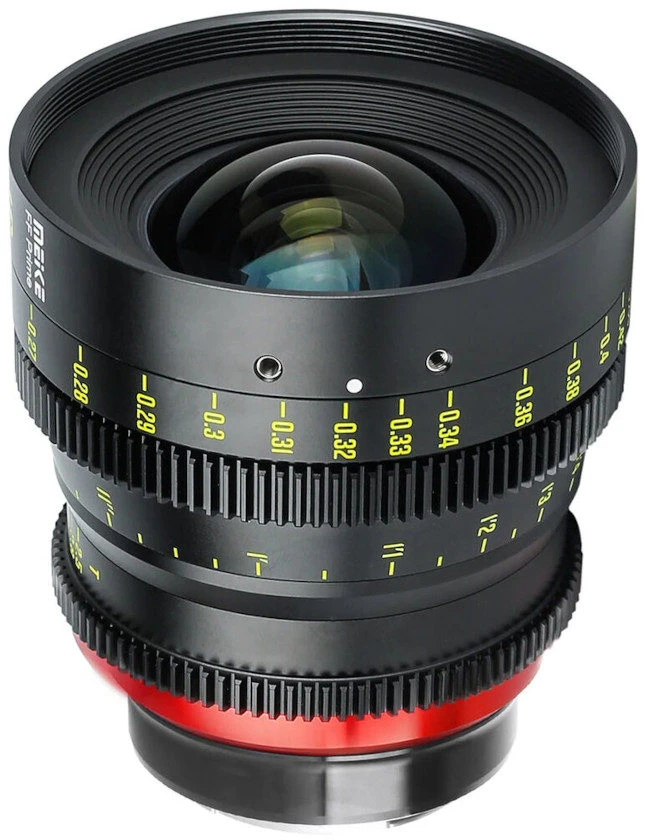 Fotoaparato objektyvas - Meike 16 mm T2.5 RF jungtis viso kadro 45 mm vaizdo ratas 330° fokusavimo pasukimas