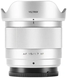 Fotoaparato objektyvas - Viltrox AF 15 mm F1.7 Air Fuji XF sidabrinis
