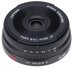 Fotoaparato objektyvas - Viltrox AF 26mm F2.8 EVO automatinio fokusavimo objektyvas Nikon Z