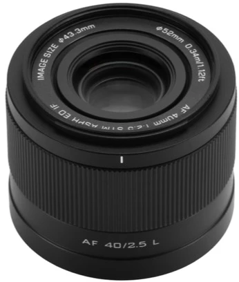Fotoaparato objektyvas - Viltrox AF 40 mm F/2.5 L Mount viso kadro automatinio fokusavimo objektyvas