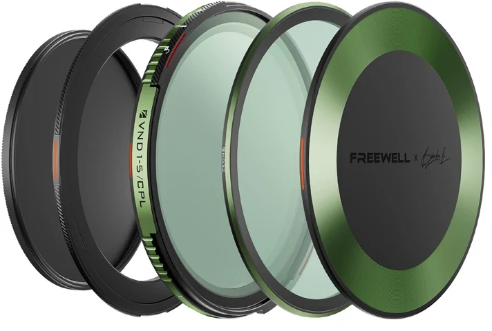Kintamo židinio nuotolio ND/CPL filtro komplektas Freewell Brandon Li 86mm