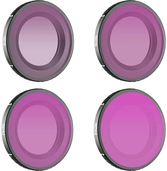 4 „Sunnylife ND8 + ND16 + ND32 + ND64“ filtrų rinkinys, skirtas „Osmo Nano“
