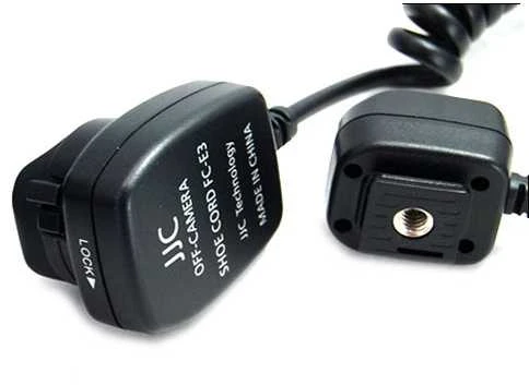 Fotoaparato priedas - JJC FC E3 Off Camera Shoe Cord (Canon OC E3, 90cm, E-TTL)
