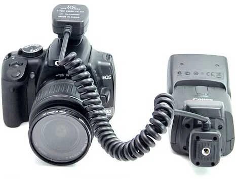 Fotoaparato priedas - JJC FC E3 Off Camera Shoe Cord (Canon OC E3, 90cm, E-TTL)