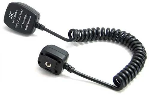 Fotoaparato priedas - JJC FC E3 Off Camera Shoe Cord (Canon OC E3, 90cm, E-TTL)