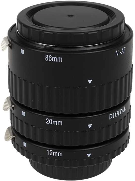 Objektyvas „MeiKe“ prailginimo žiedai, skirti „Nikon“ su AF ir ekspozicijos perkėlimu ECONO