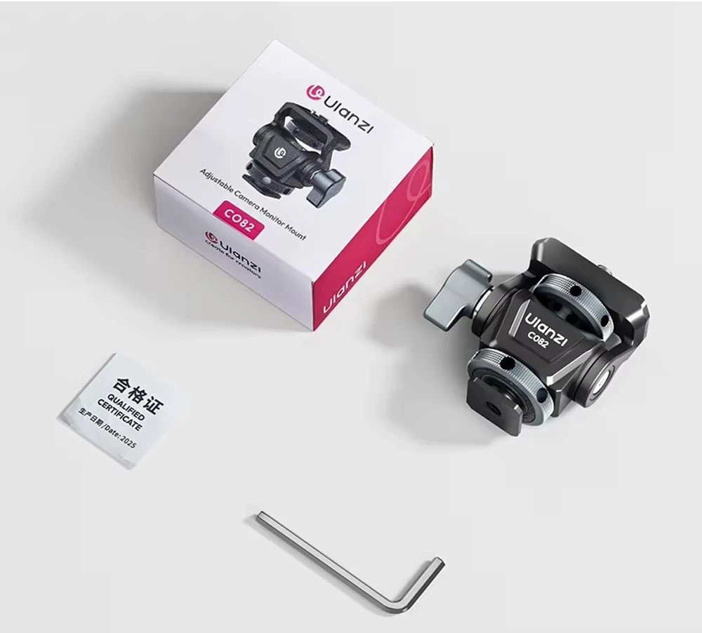 Fotoaparato priedas - UURIG R015 Mini 3D Kamuolinis Galva, 1/4 colio Sriegis, 3kg Apkrova