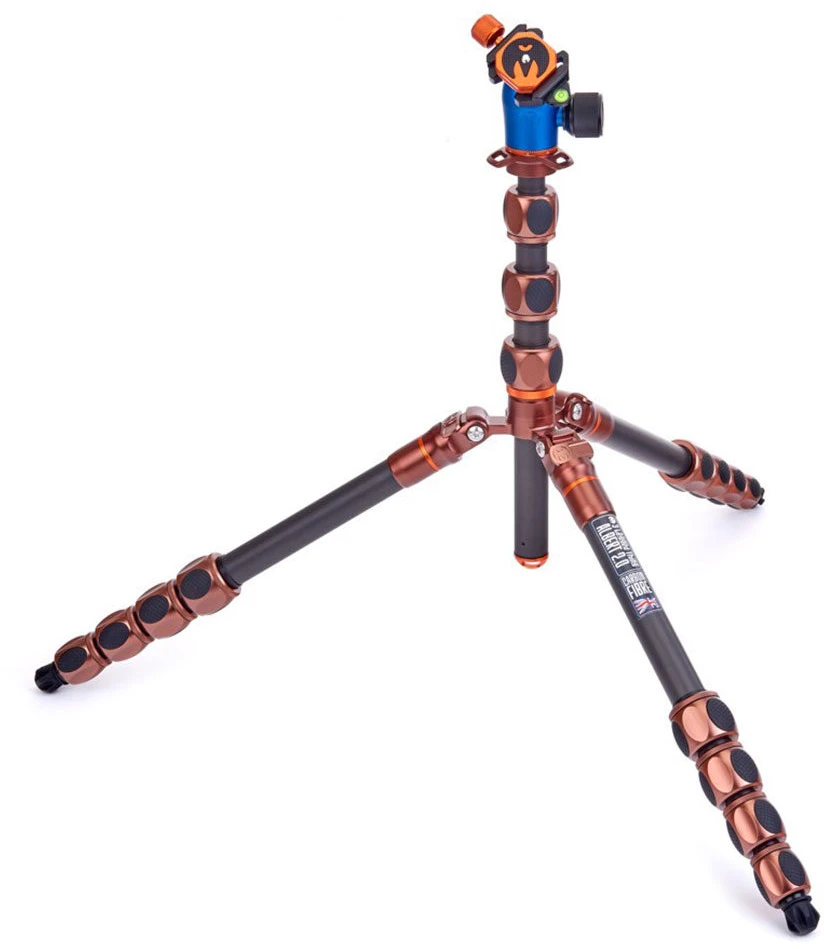 Fotoaparato trikojis - 3 Legged Thing Pro 2.0 Albert Carbon su AirHed Pro bronzos spalvos