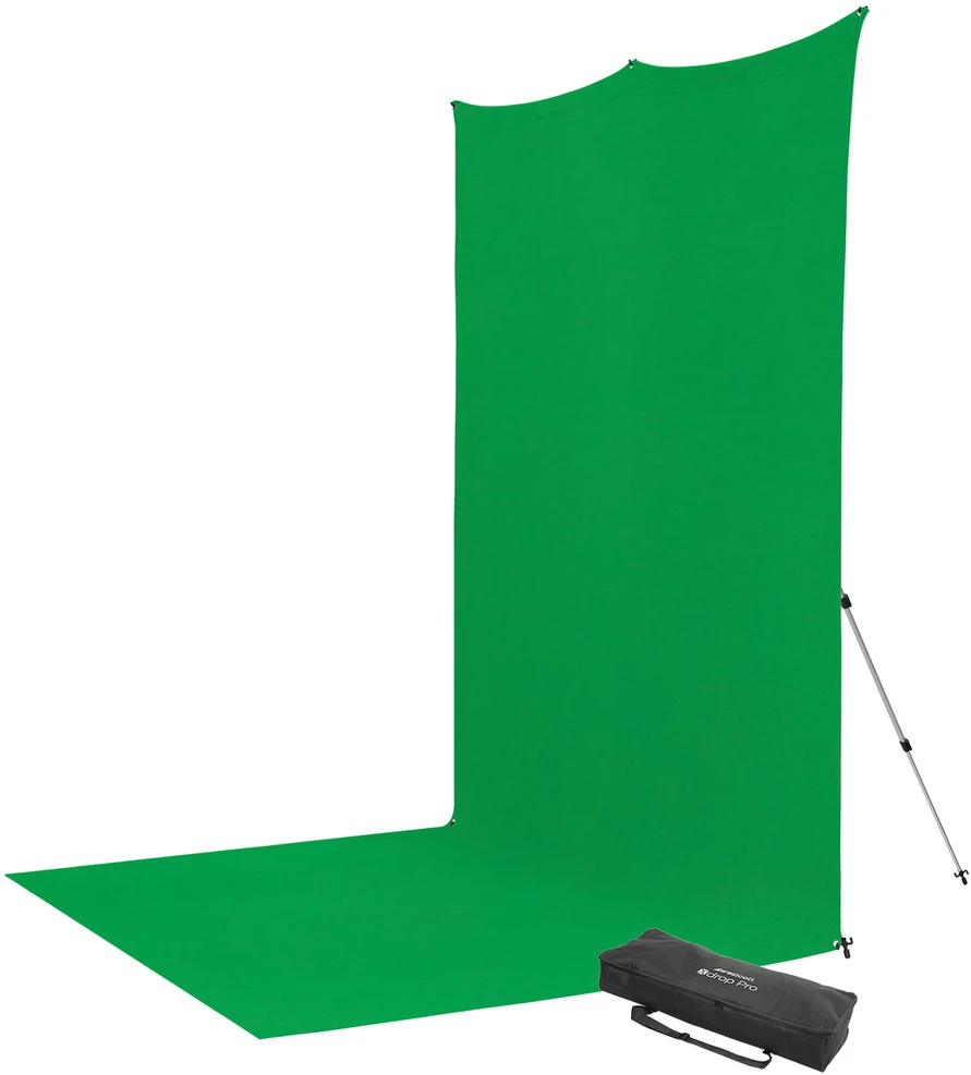 Fotografijos Fonas Rinkinys - Westcott X Drop Pro 8' X 13' Rauko Atsparus Chroma Key Žalias Ekranas