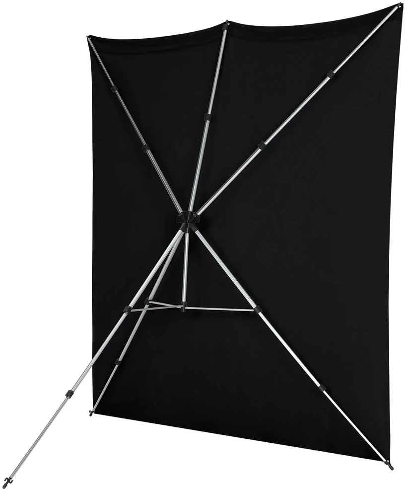 Fotografijos fono rinkinys - Westcott X Drop Pro 8' X 8' Rauko atsparus Juodas