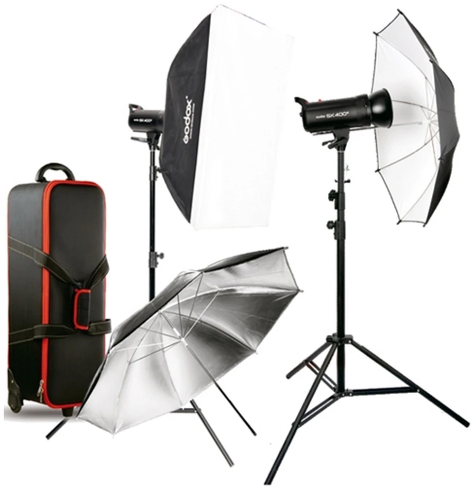 Fotografijos Įranga - Godox SK400II Studio Flash Kit 400Ws with Wireless System