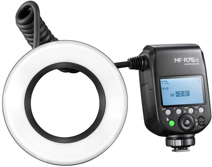 Fotografijos priedas - Godox MF R76S TTL Macro Ring Flash GN14 Wireless