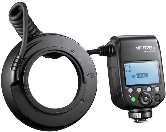 Fotografijos priedas - Godox MF R76S TTL Macro Ring Flash GN14 Wireless