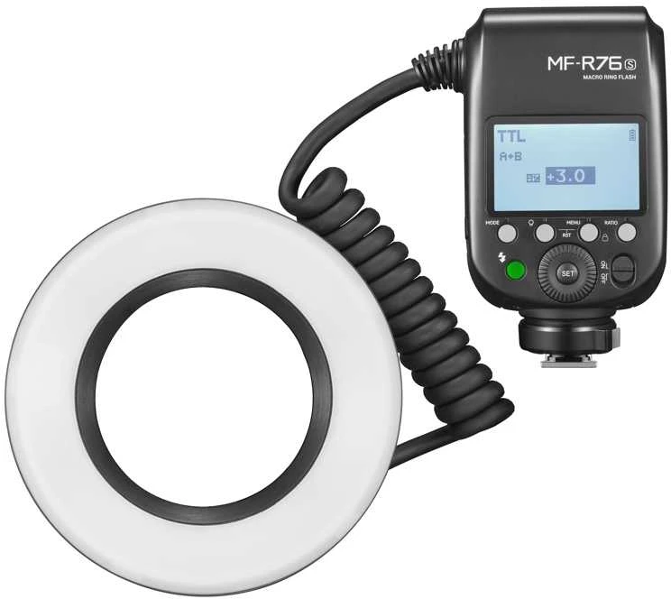 Fotografijos priedas - Godox MF R76S TTL Macro Ring Flash GN14 Wireless