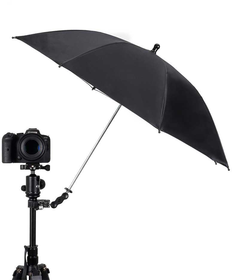 Fotografijos Priedas - JJC CU XLM3 Fotoaparato Skėtis Tvirtinimo Rinkinys Su 65 cm Juodu Skėčiu