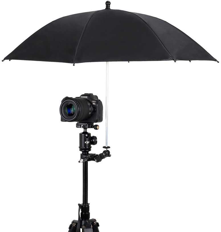 Fotografijos Priedas - JJC CU XLM3 Fotoaparato Skėtis Tvirtinimo Rinkinys Su 65 cm Juodu Skėčiu