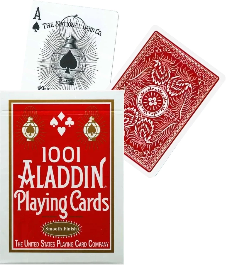Kolekcionuojamos Kortelės - Fournier 1001 Aladdin 52 Kortelės, 2 Juokdariai, Raudona