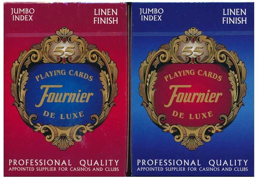Fournier 818 Linen Finish Pokerio Kortos (Raudona)