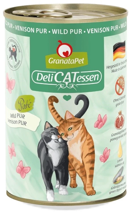 GranataPet DeliCATessen Venison – šlapias kačių maistas – 400g