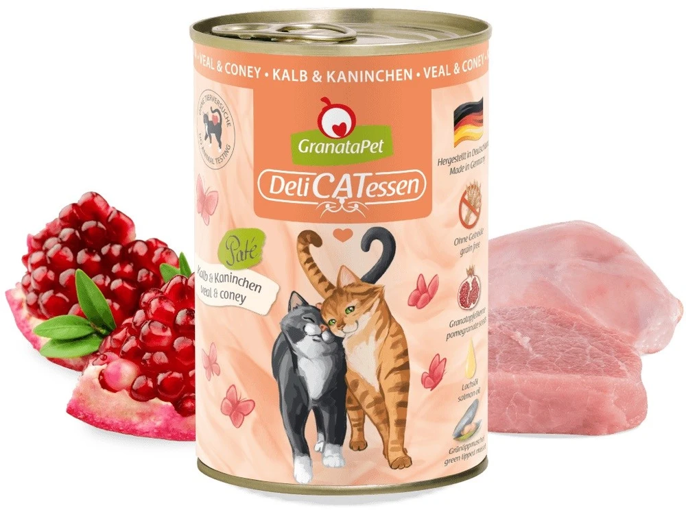 Fox4Pets GRANATAPET DeliCATessen Veal and coney – šlapias kačių maistas – 400g